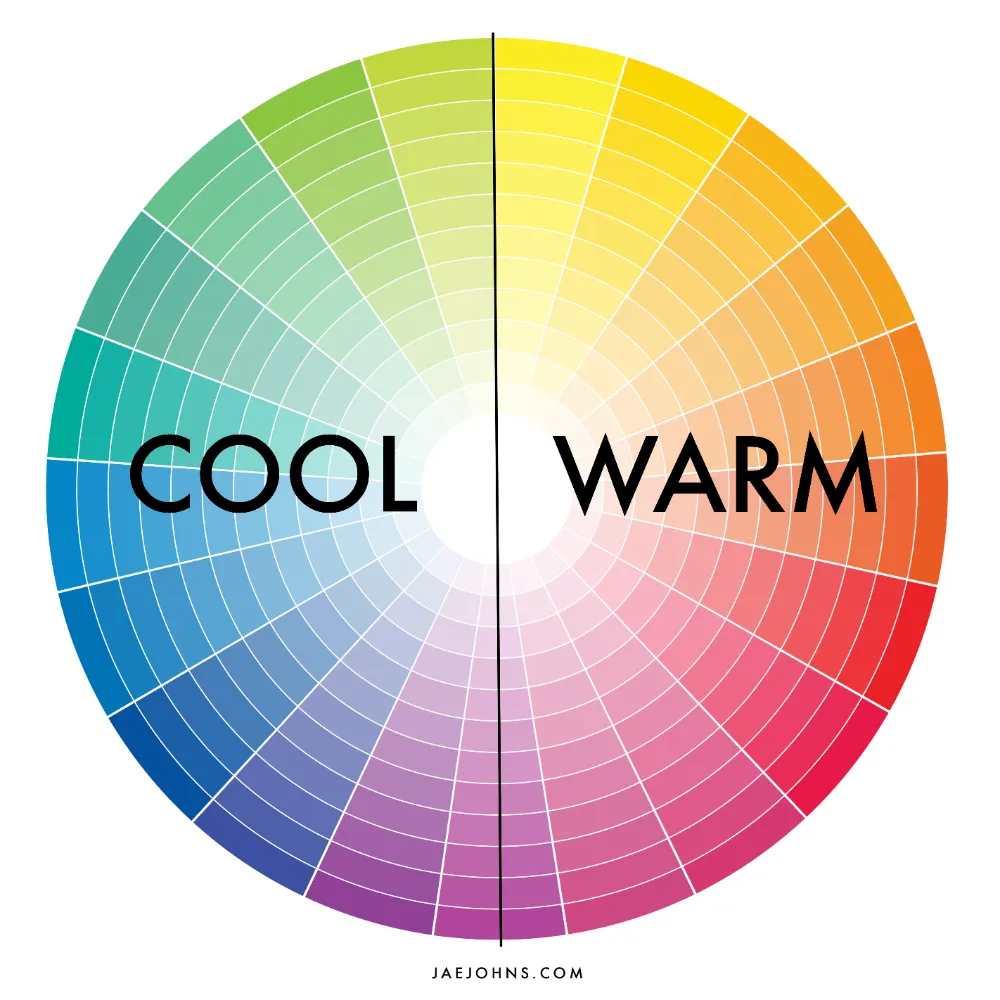 warm and cool color wheel