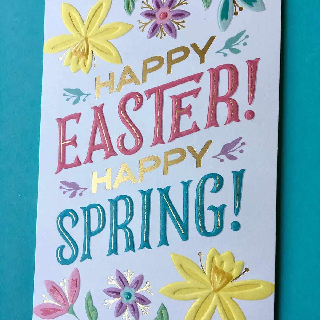 easter card with flowers