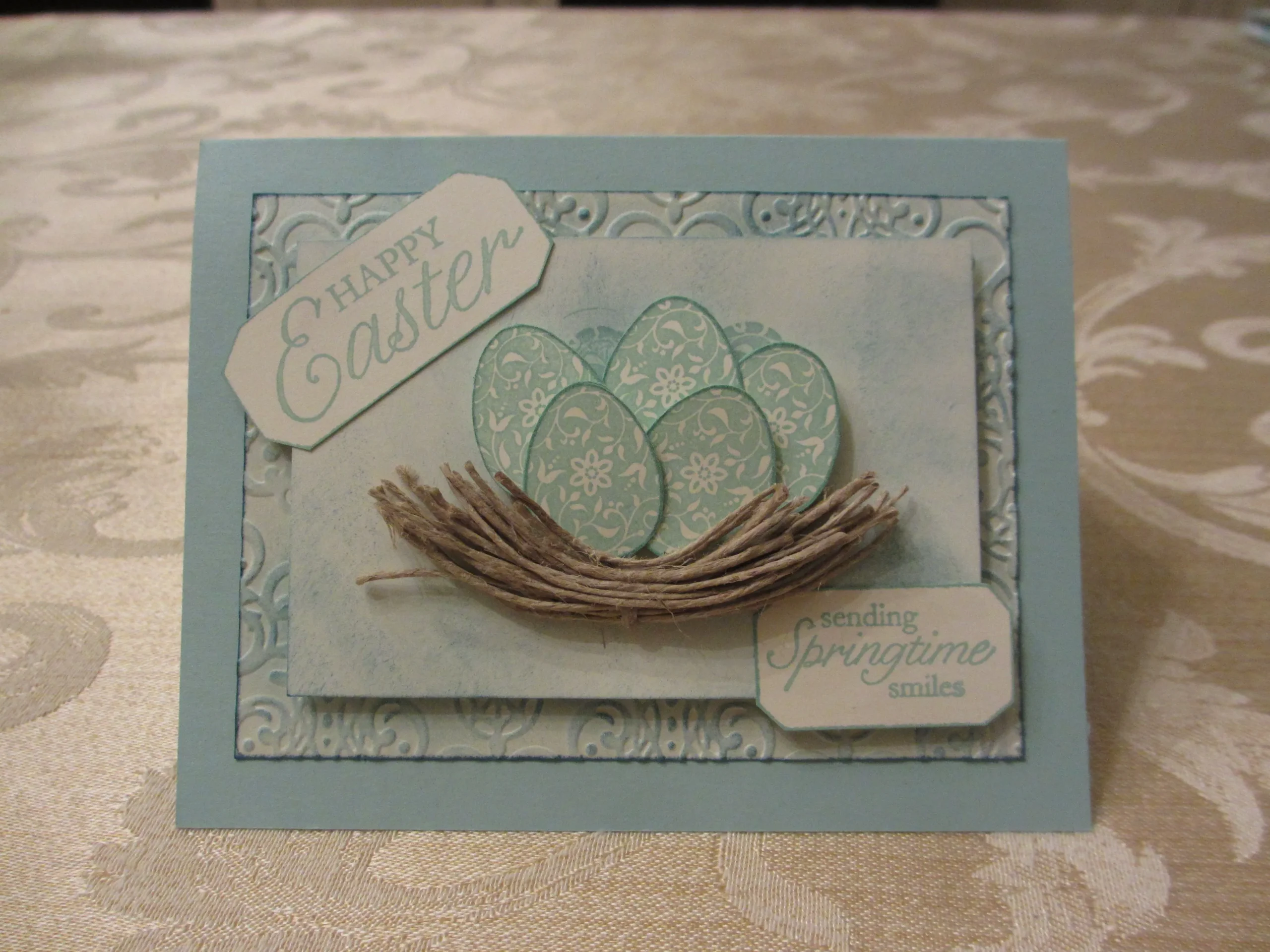 egg nest easter card