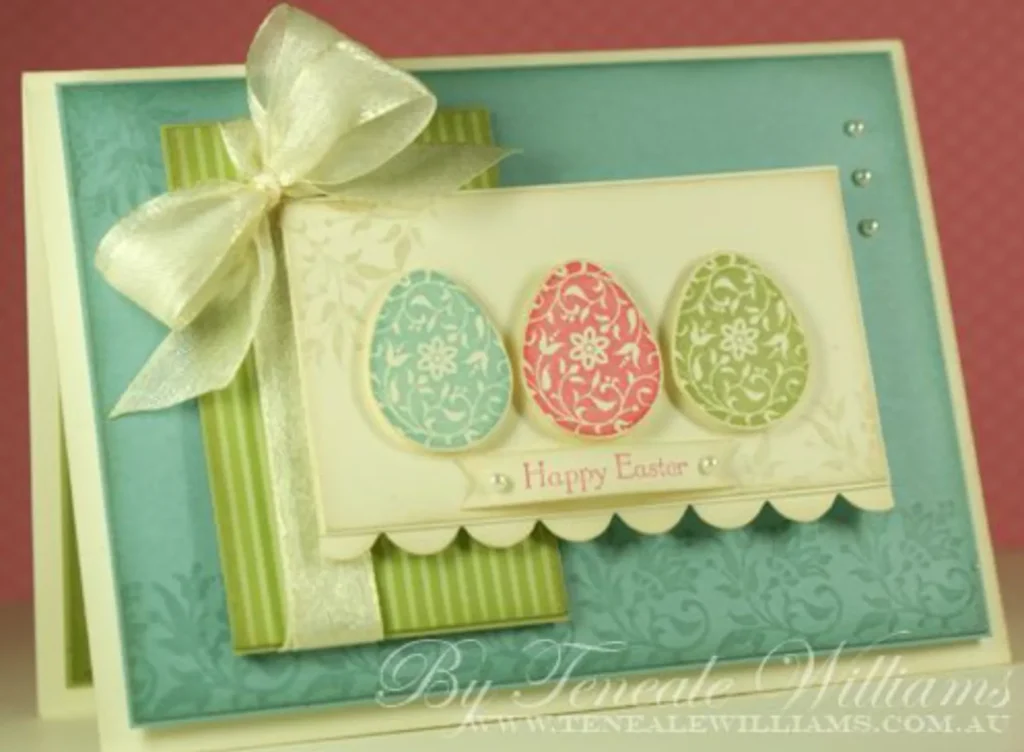 elevated cardstock easter egg card