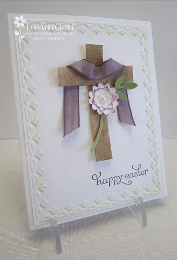 embellished cross easter card