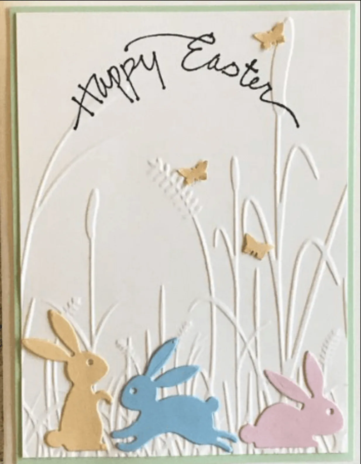 embossed easter card