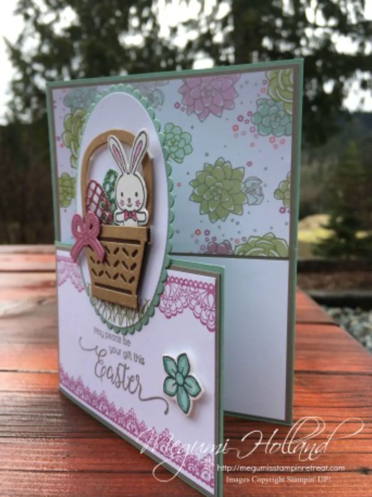 half hinge easter bunny cards