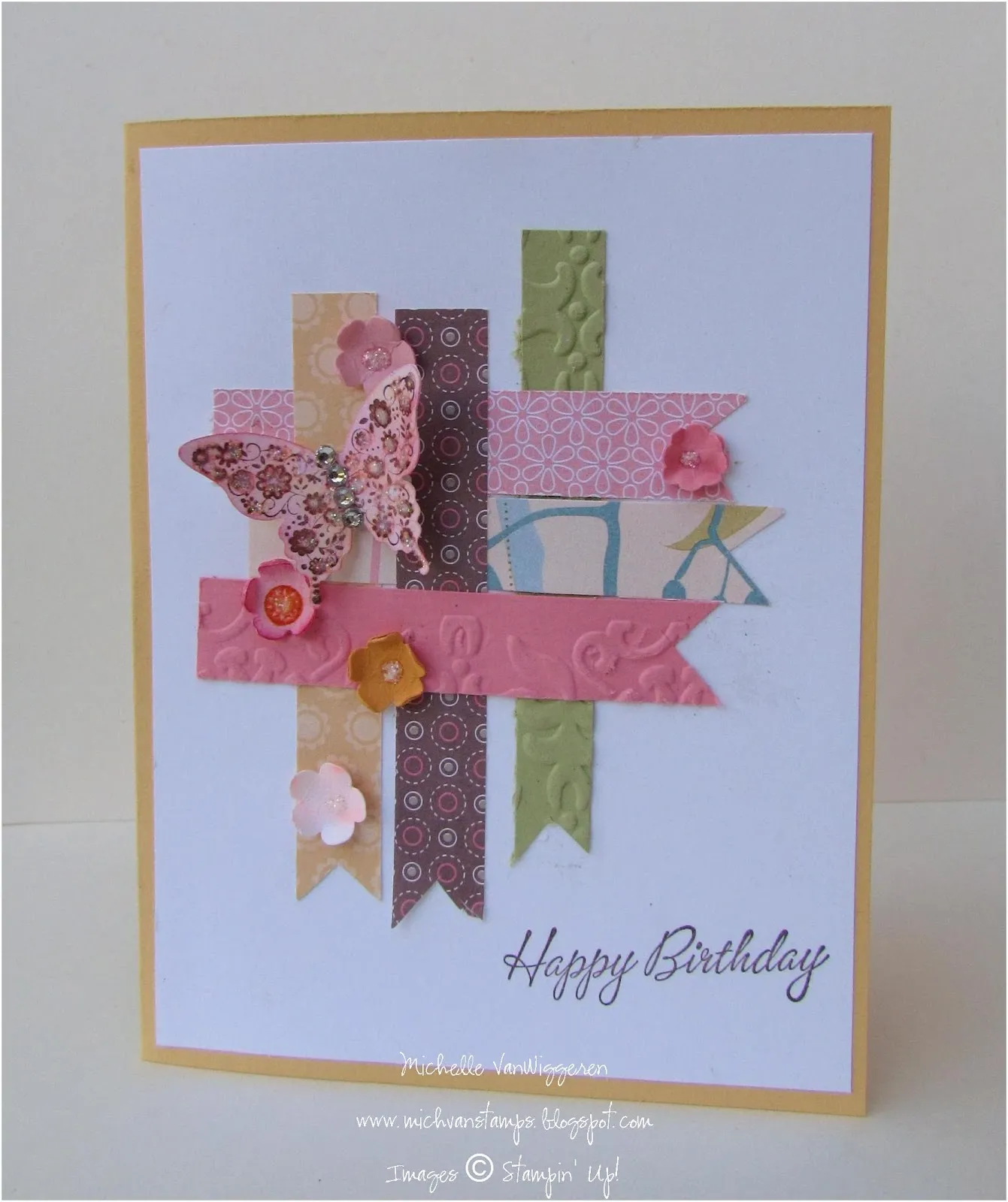 multiple pattern easter card