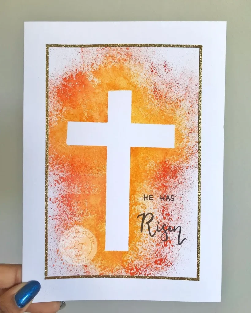 negative space cross easter card