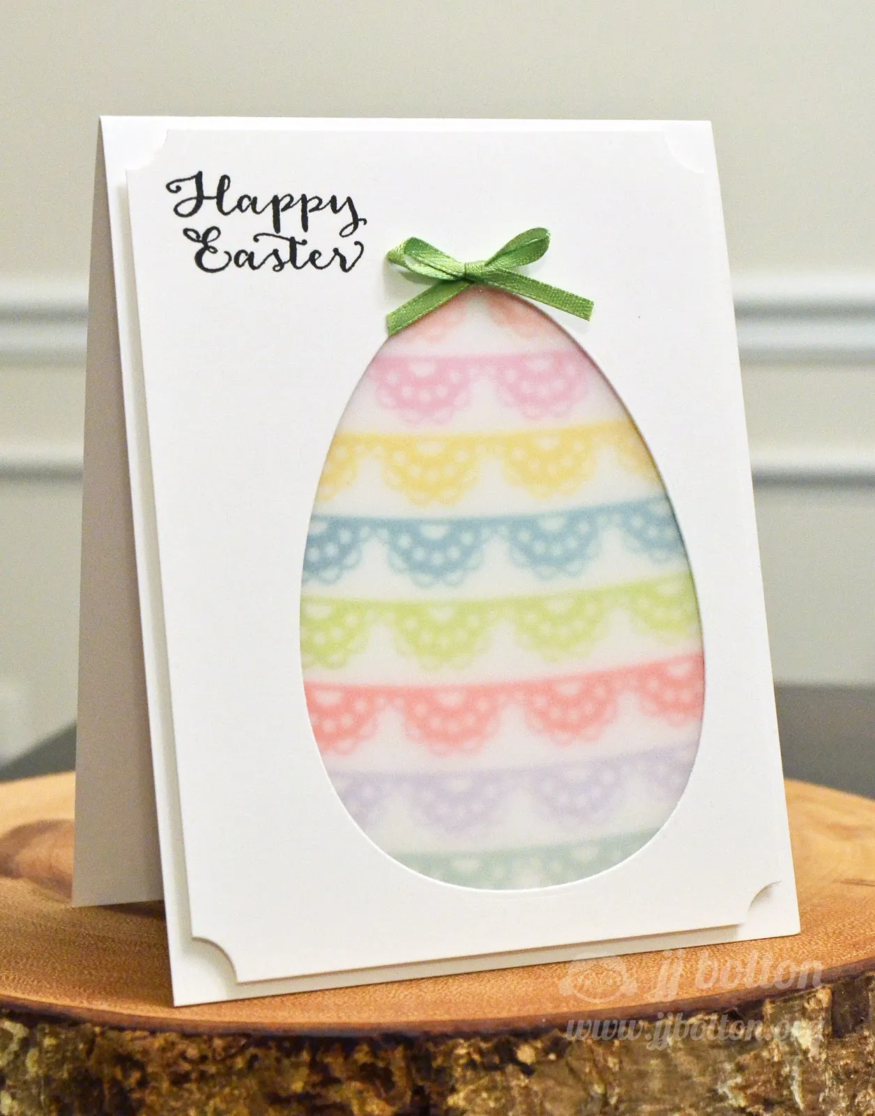 ribbon easter egg card