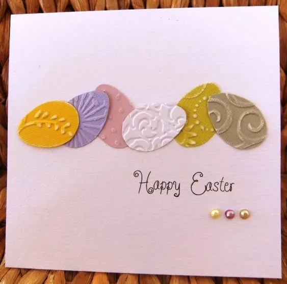 textured paper easter egg card