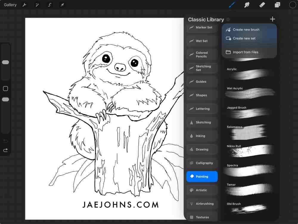 importing procreate brushes