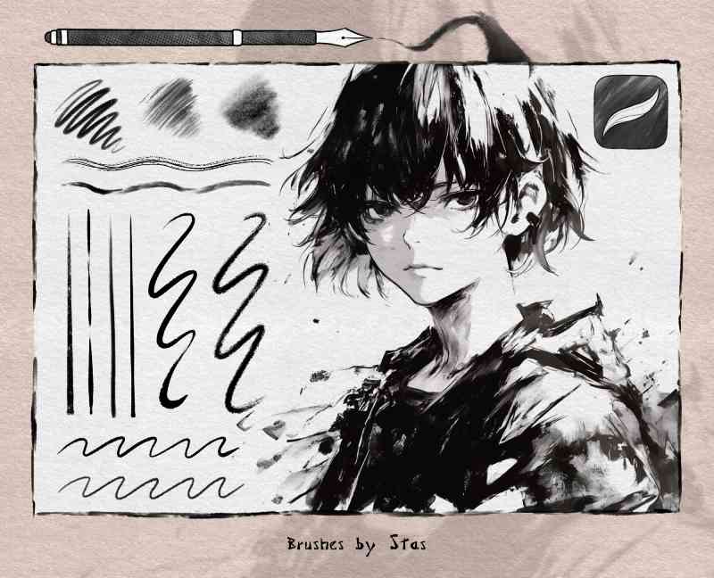 procreate inking brushes