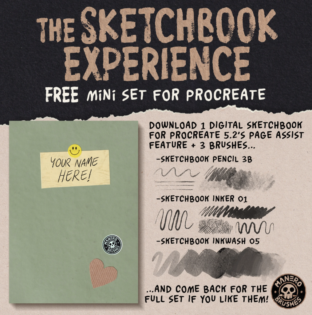 procreate sketching brush mini set