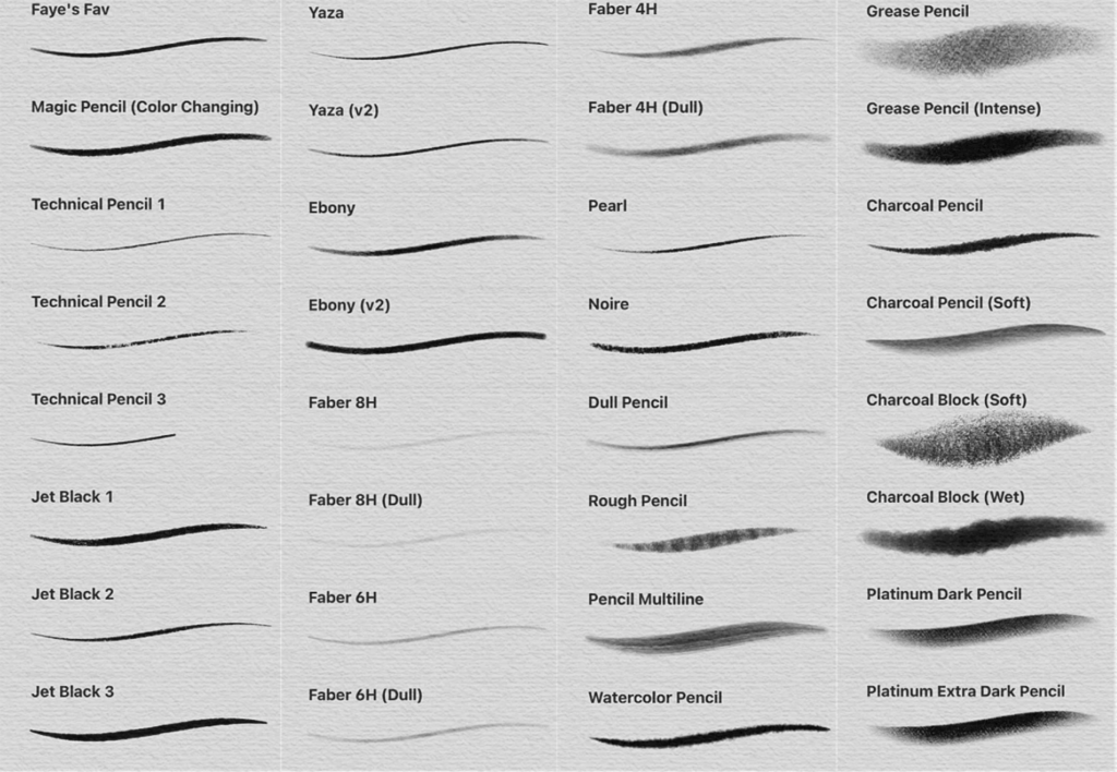 procreate sketching brush pack - the pencil box