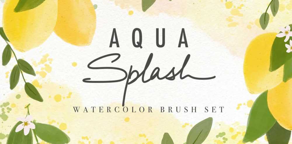 procreate watercolor splash brushes