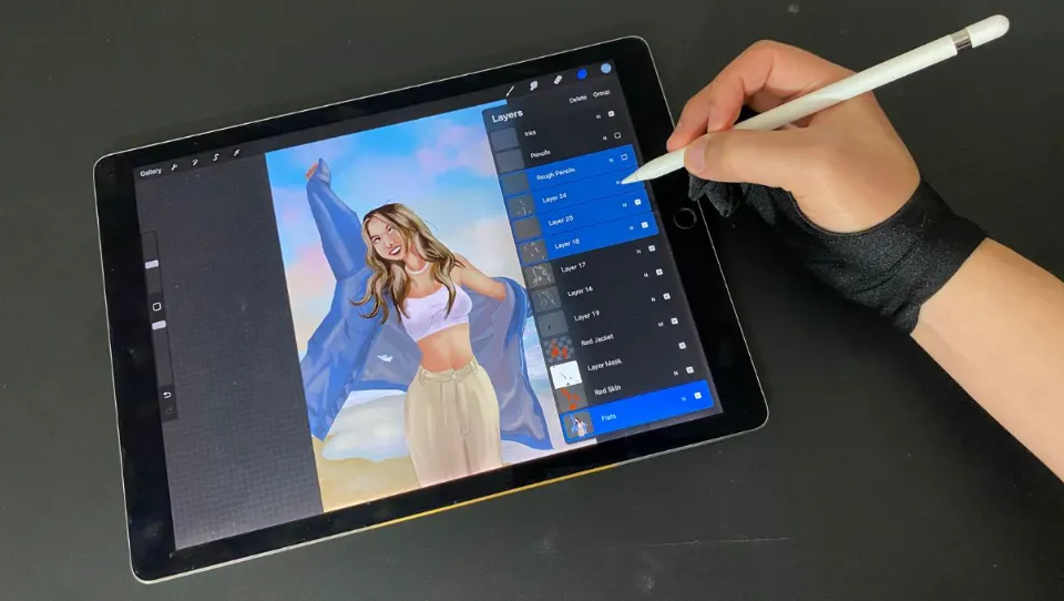 how to select multiple layers in procreate