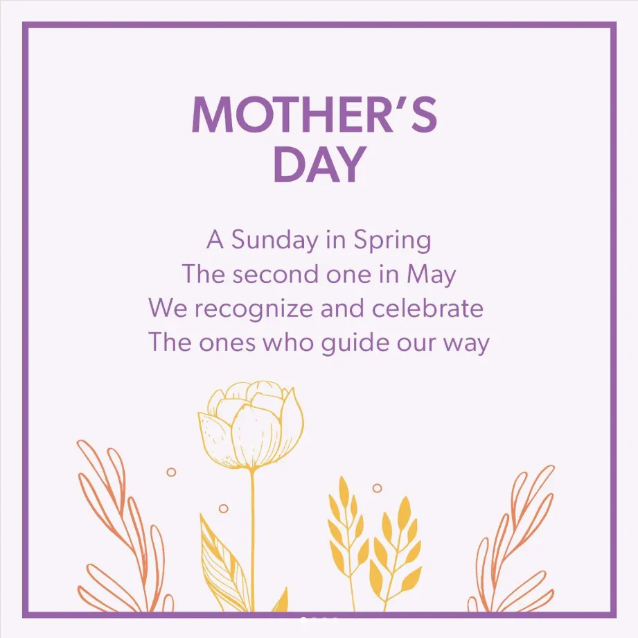 mothers day poem card