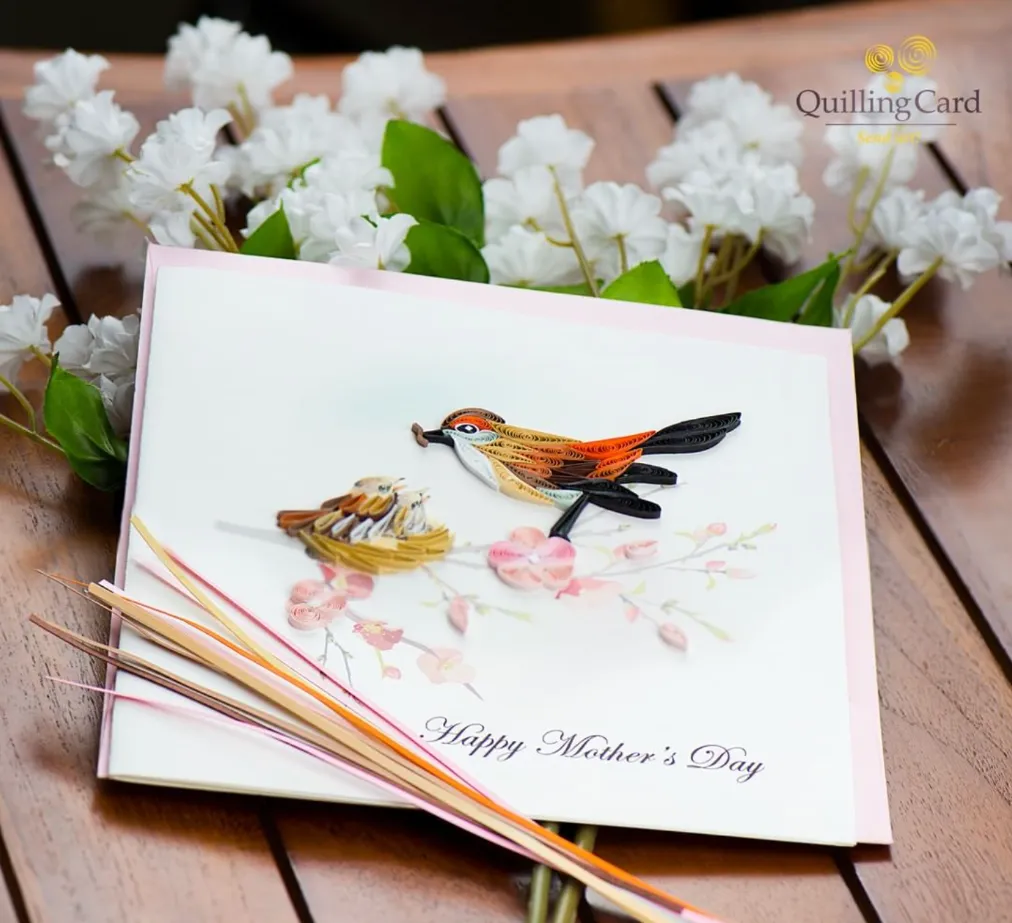 mothers day quilled card