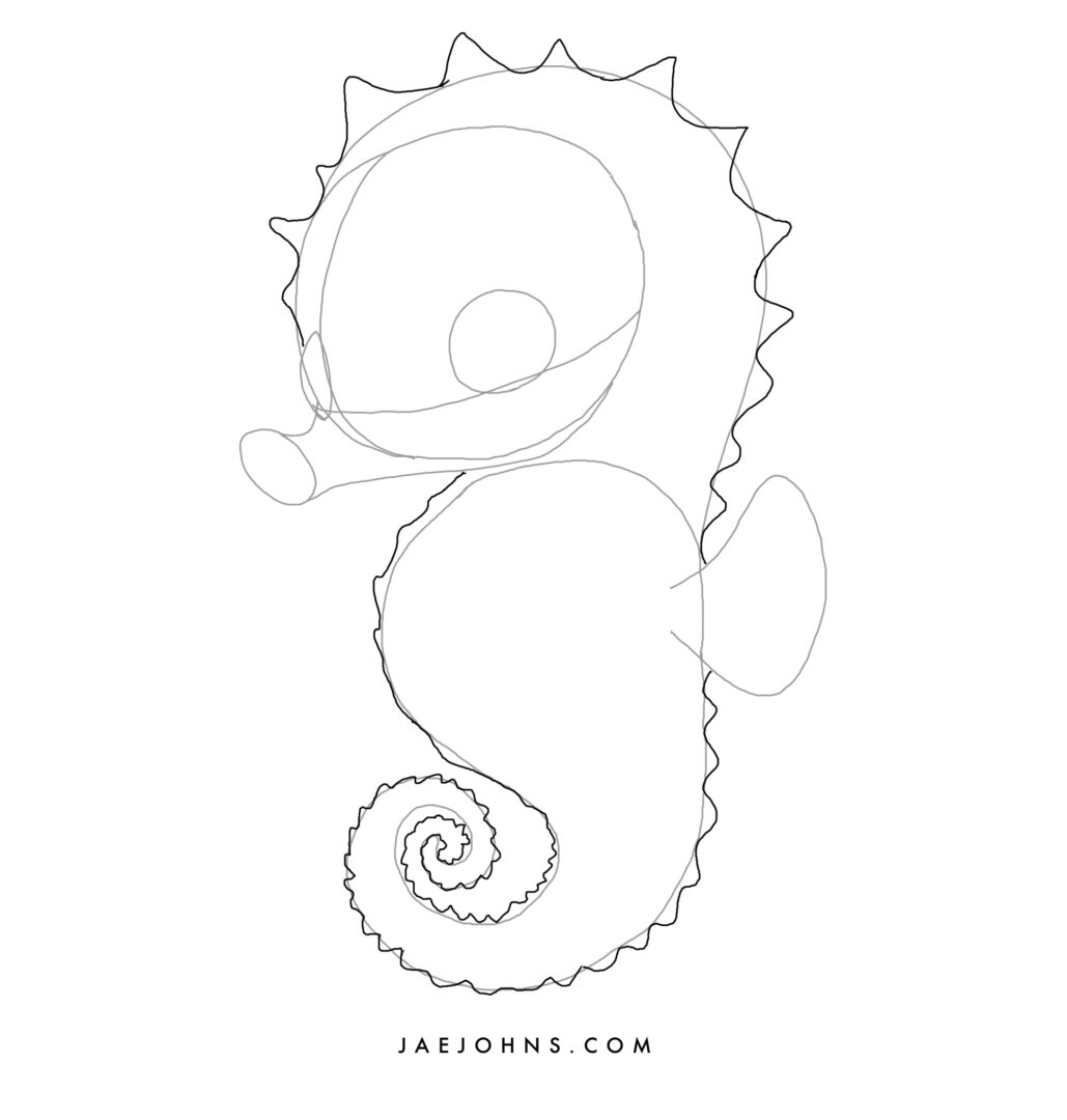 How to Draw a Seahorse