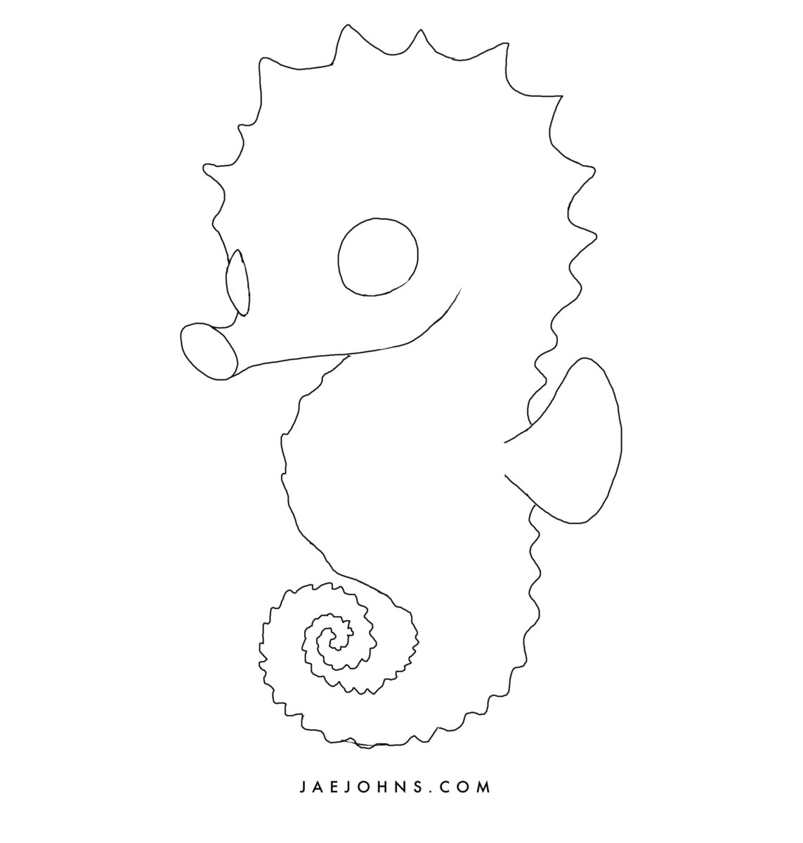 How to Draw a Seahorse