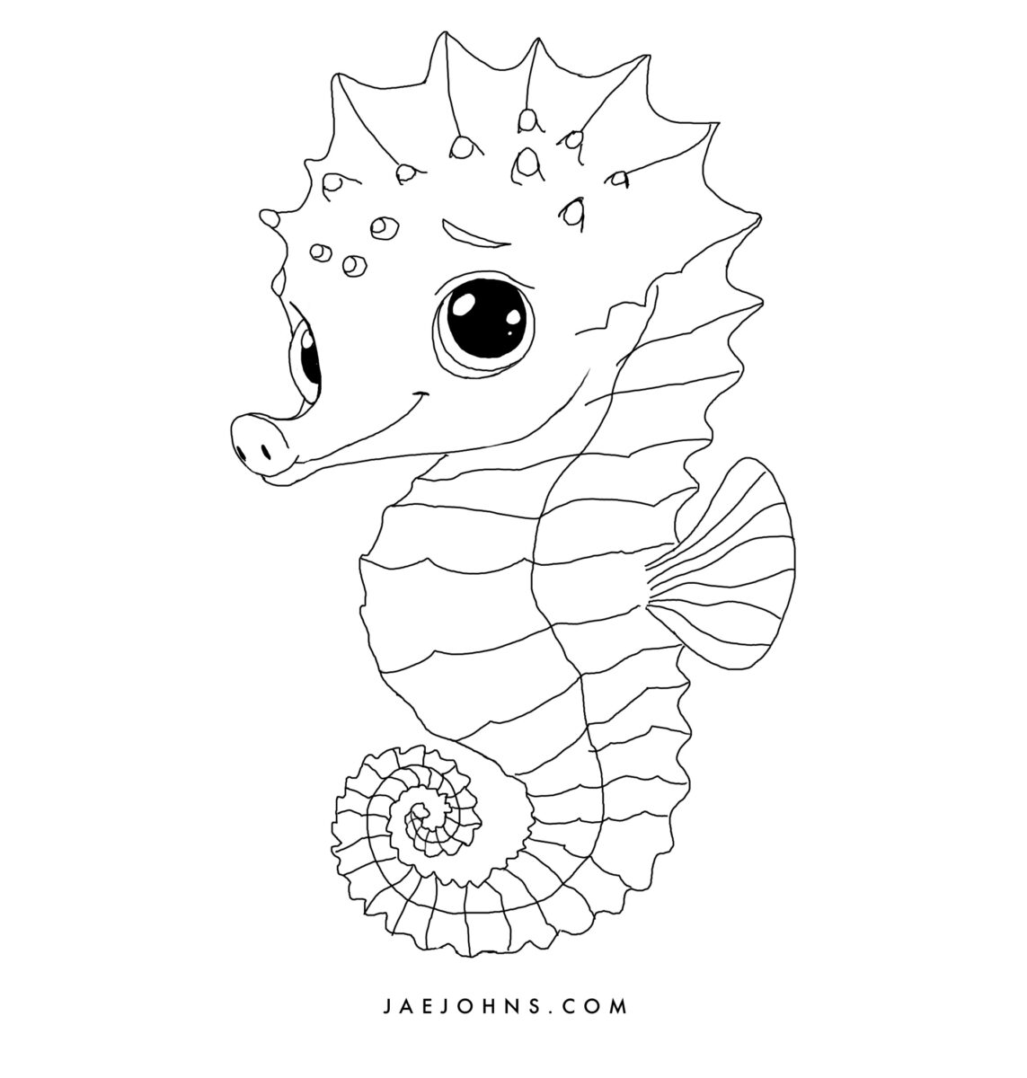 How to Draw a Seahorse