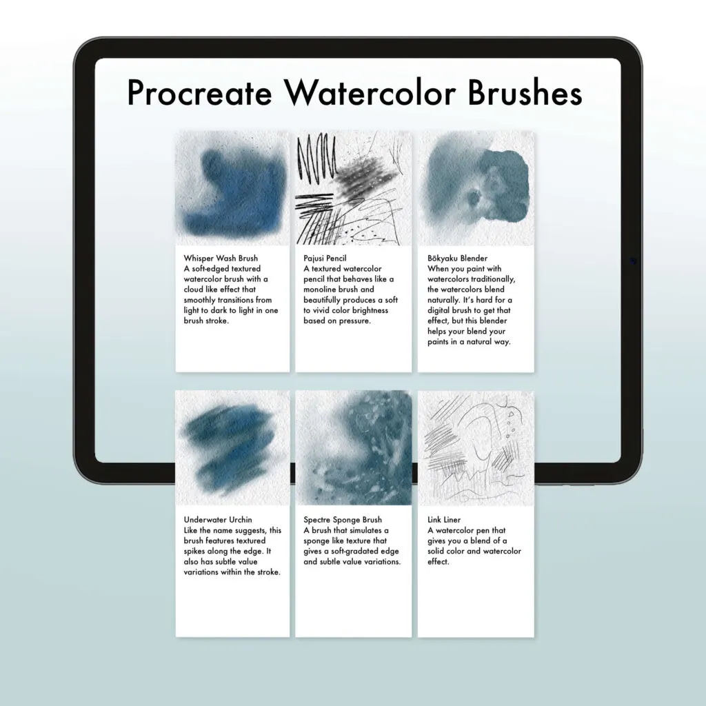 procreate watercolor brushes