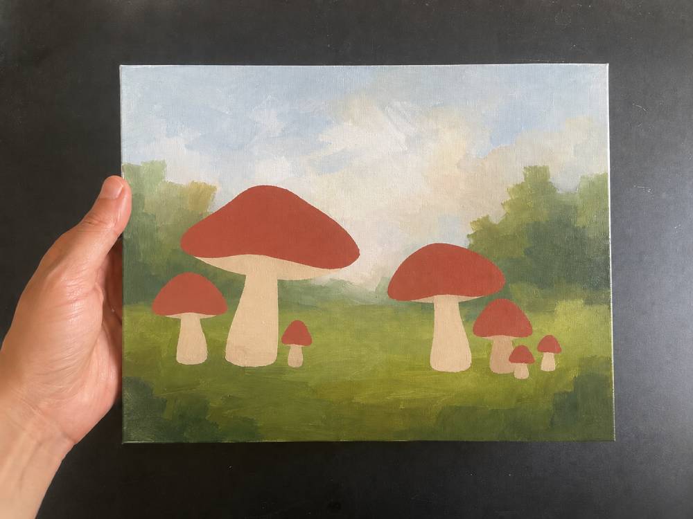 cottagecore mushrooms step 2