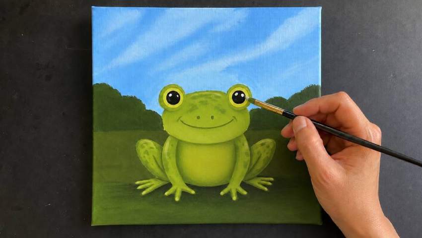 how to paint a cute frog