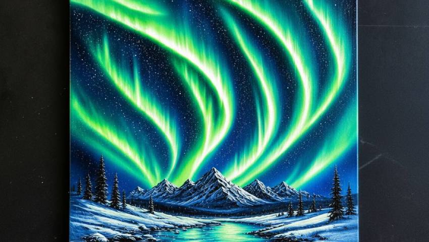how to paint northern lightsnothern lights