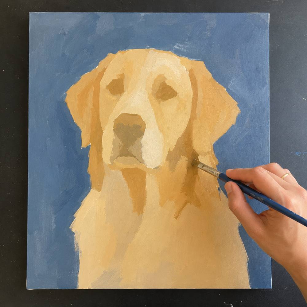 pet portrait step 1