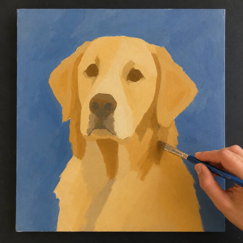 pet portrait step 2